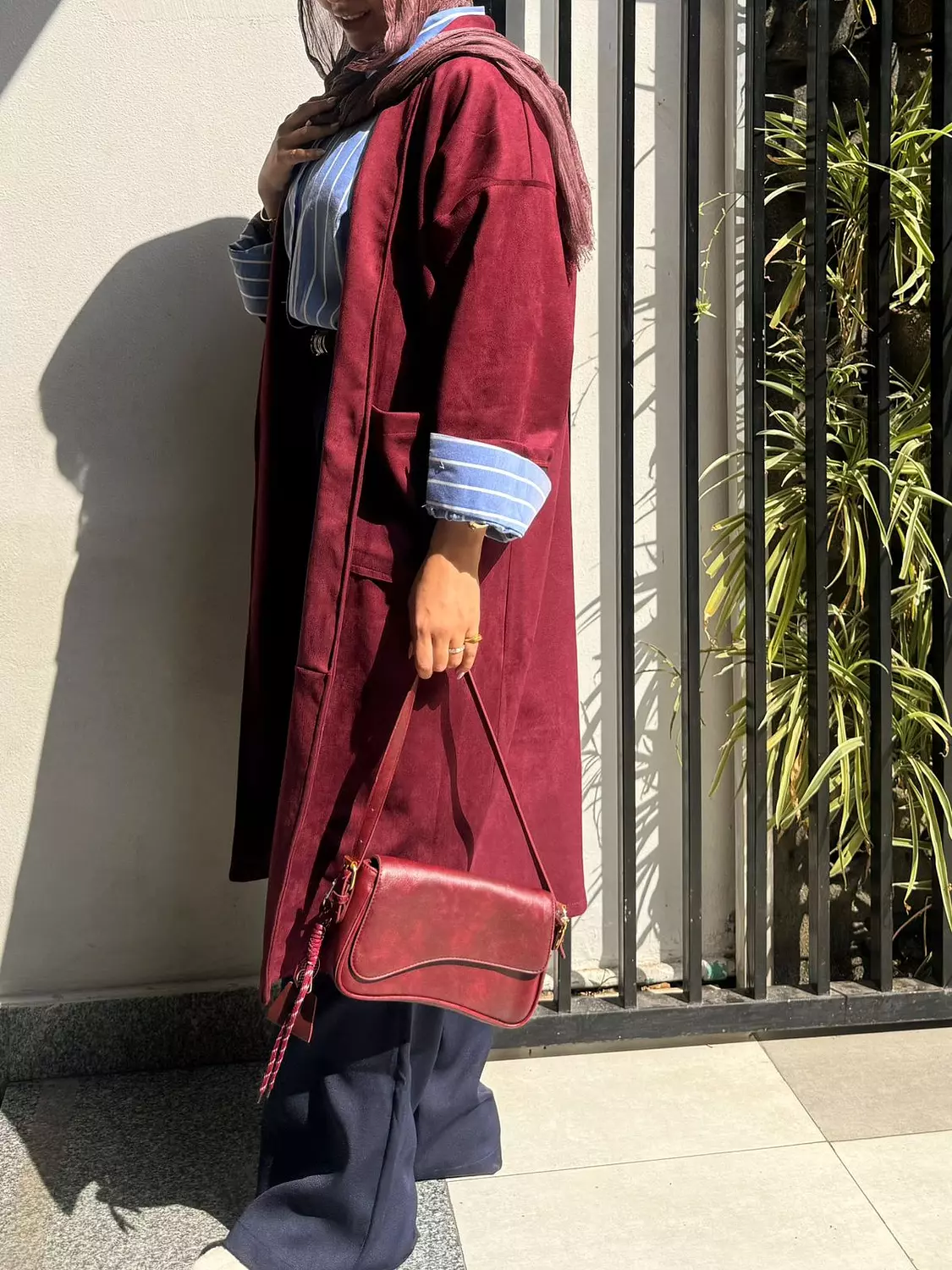 Long Cardigan Burgundy