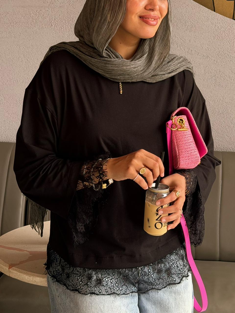 Black Dantiel  Blouse