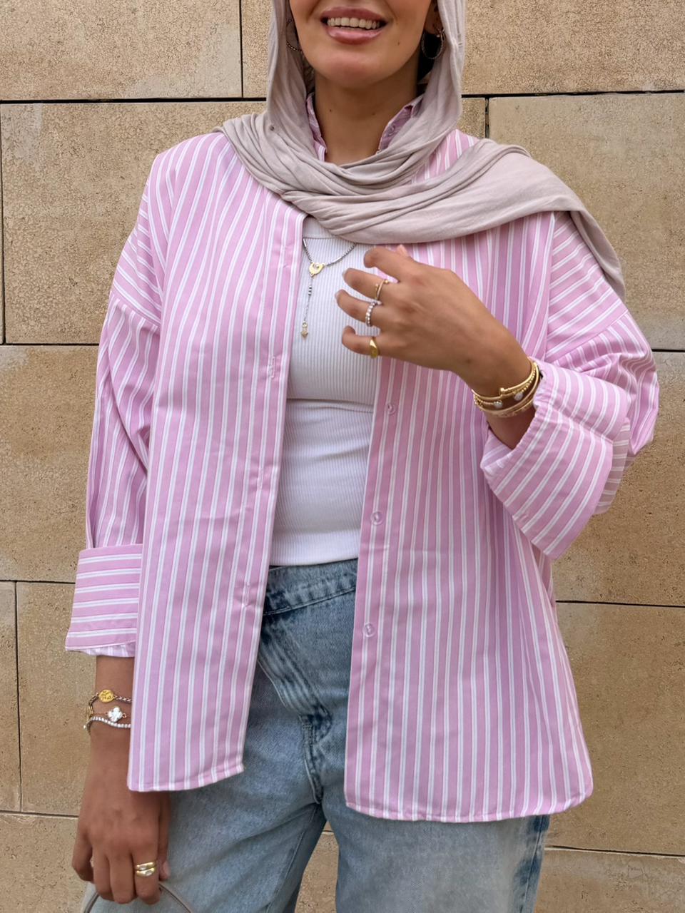 rose striped shirt